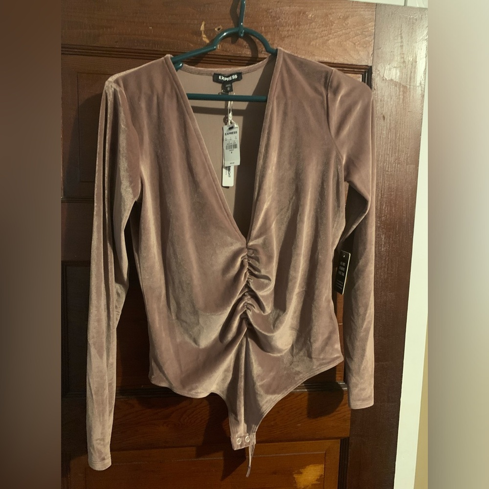 Cute bodysuit express Tan color brand new